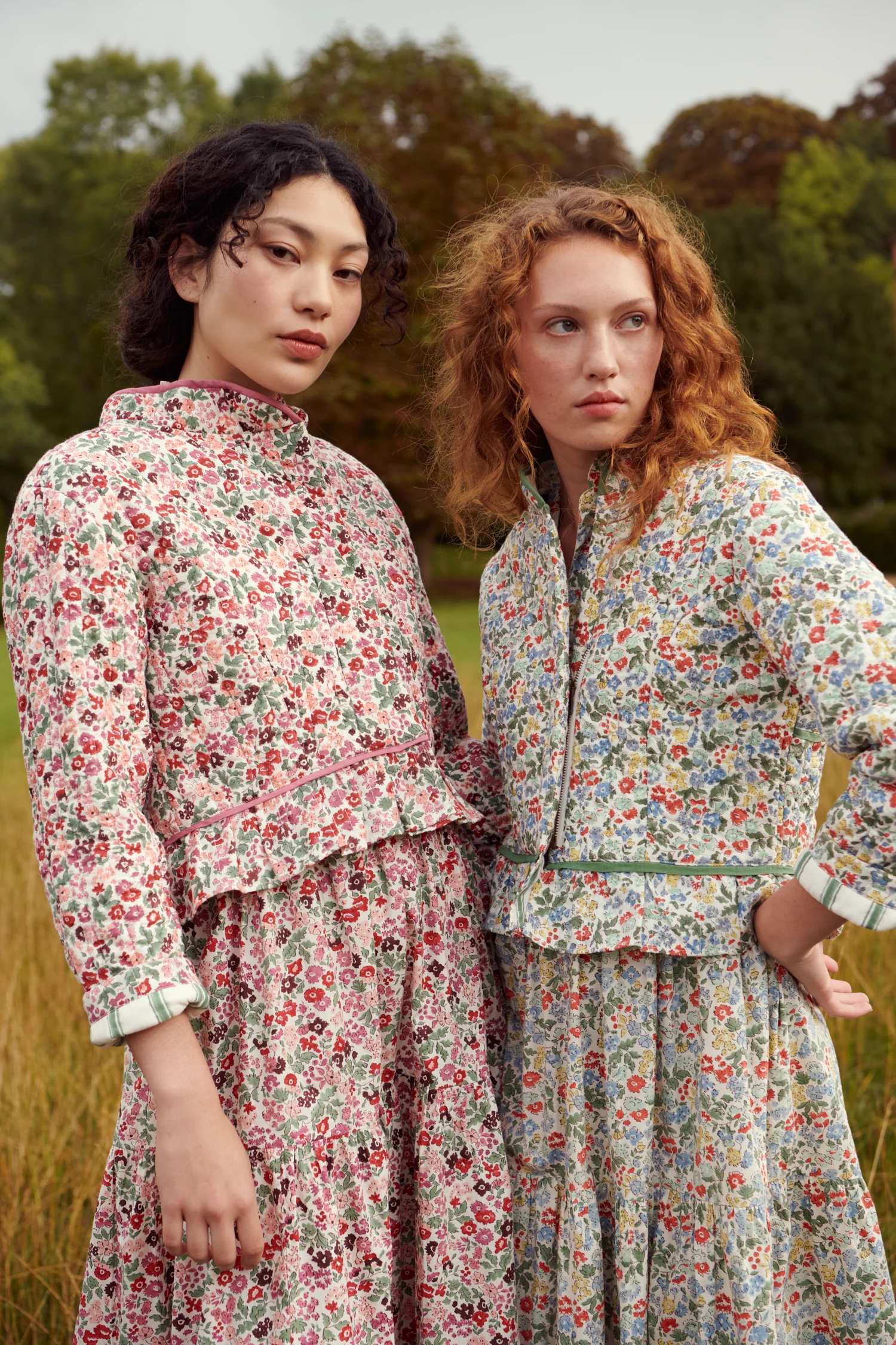Quilted Biker Jacket in Fleures Garden - Image 5